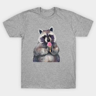 Raccoon eating ice cream T-Shirt